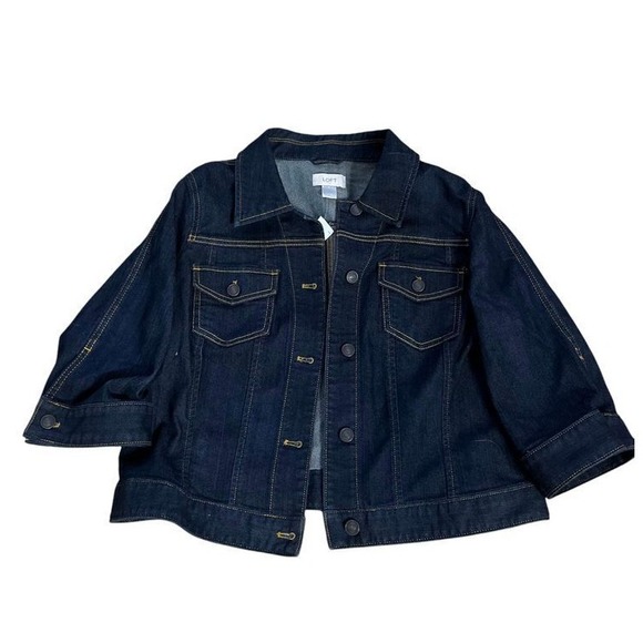 LOFT Jackets & Blazers - Loft Dark Wash Denim Jacket - Size L